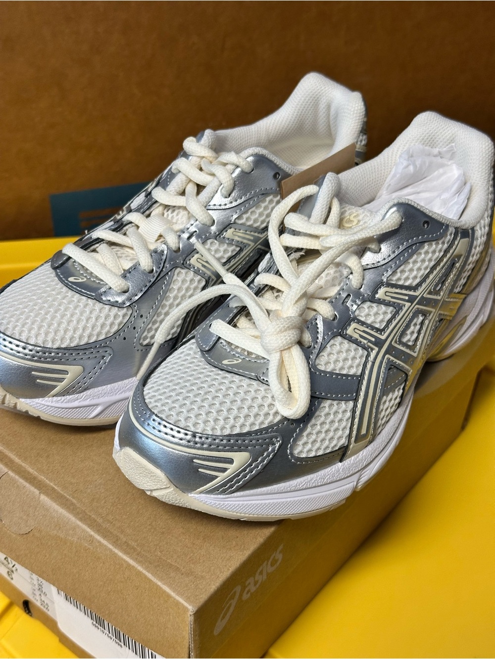 ASICS GEL-1130 Silver and White Running Sneakers - NEW - Picture 10 of 11